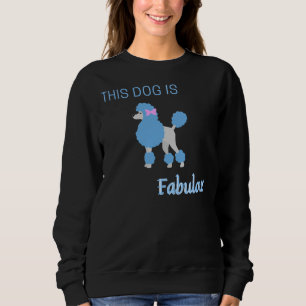 Sudadera caniche azul lindo animal lindo perro elegante