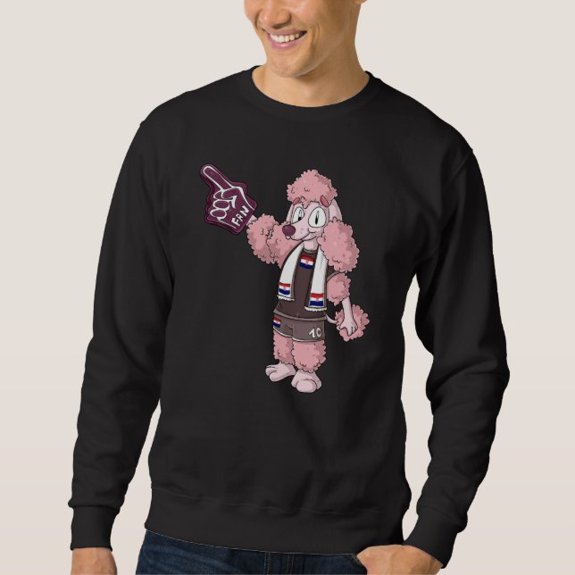 Sudadera Caniche fanático Croacia (Anverso)