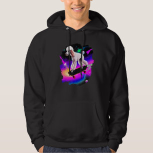 Sudadera Caniche Patinando en el Espacio Exterior Retro Vin