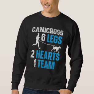 Sudadera Canicross 6 Piernas 2 Corazones 1 Perro de equipo
