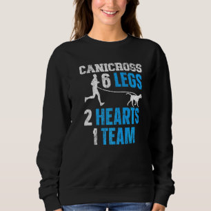 Sudadera Canicross 6 Piernas 2 Corazones 1 Perro de equipo 