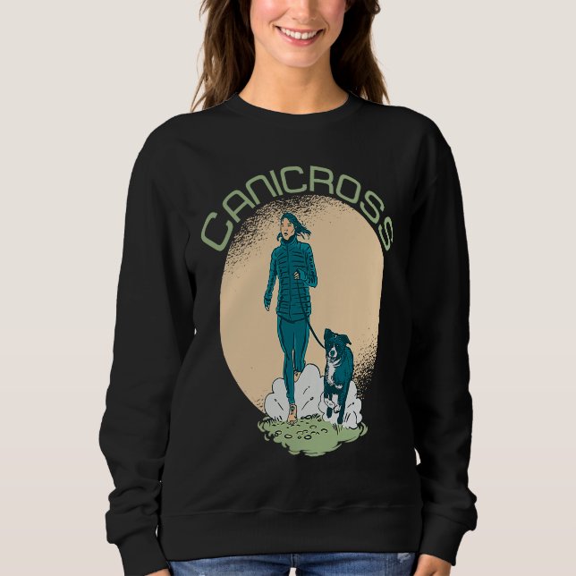 Sudadera Canicross Run Running Dog Exercise Workout Sport (Anverso)