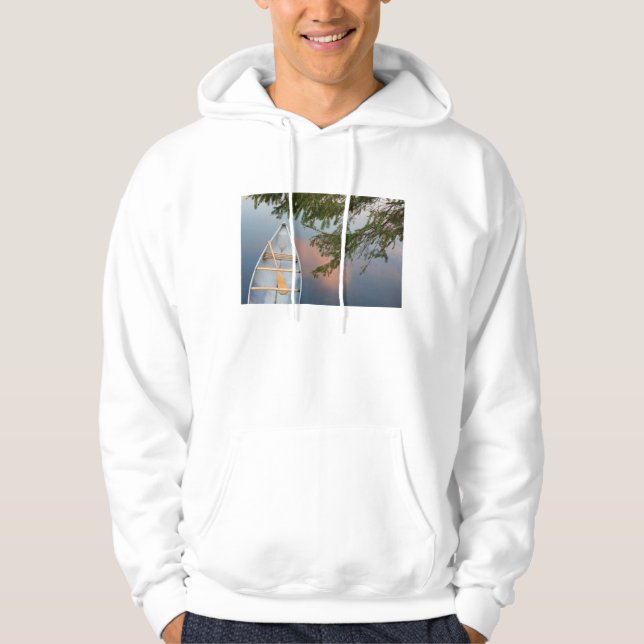 Sudadera Canoa en el lago al atardecer, Canadá (Anverso)