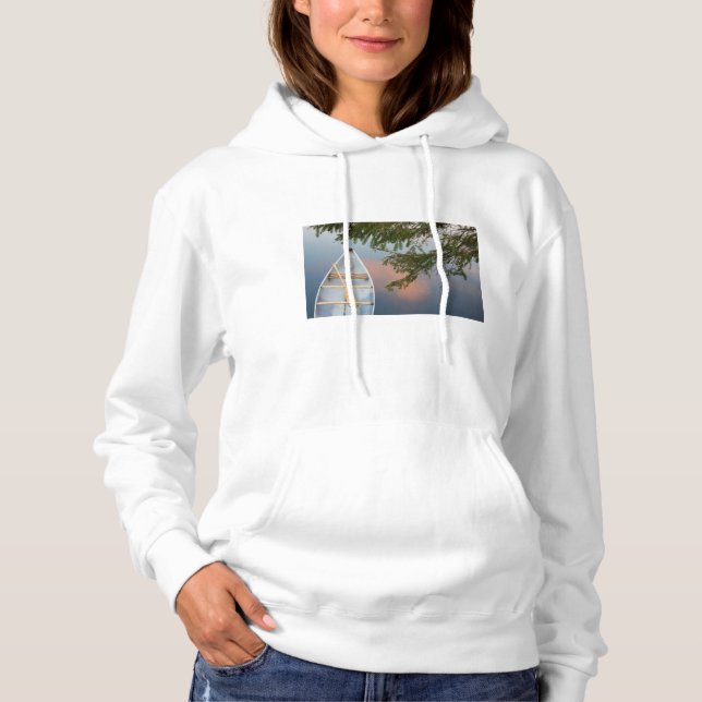 Sudadera Canoa en el lago al atardecer, Canadá (Anverso)