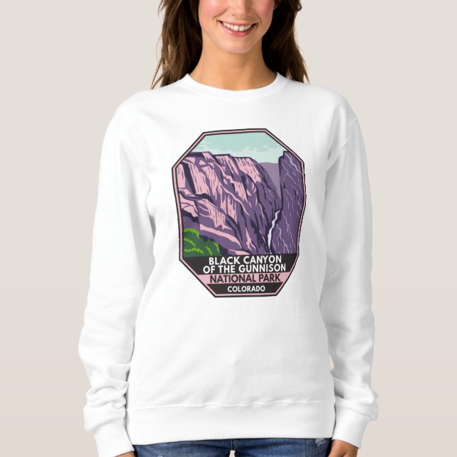 Sudadera Cañón Negro De La Vendimia Del Parque Nacional Gun (Anverso)