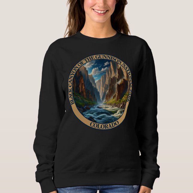 Sudadera Cañón negro del parque nacional de Gunnison (Anverso)