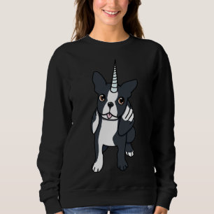 Sudadera Cañones Y Felinos De Alicornio Terrier De Boston