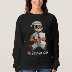 Sudadera Cansada Lazy Meerkat La Lucha Está Realmente Condu
