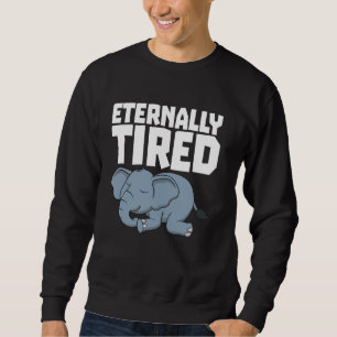 Sudadera Cansada y divertida cabezada de elefantes etername