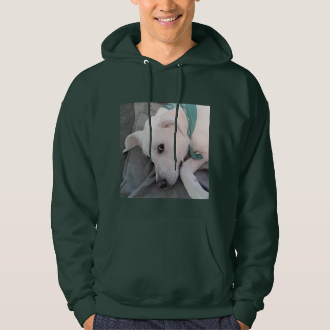 Sudadera Cansado Día de San Patrón Perro con camiseta verde (Anverso)
