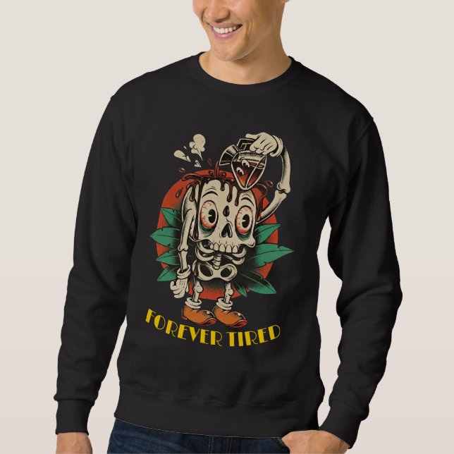 Sudadera Cansado para Siempre - Divertido Carrito de Café c (Anverso)
