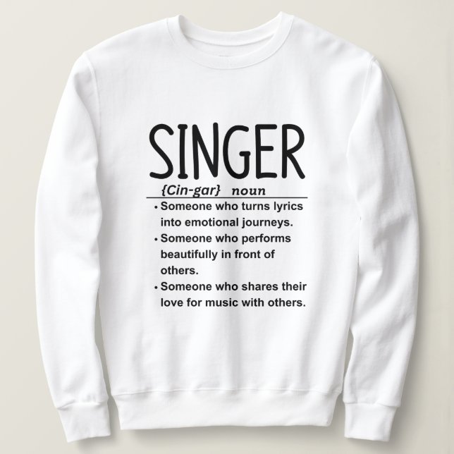 Sudadera Cantante (Anverso del diseño)