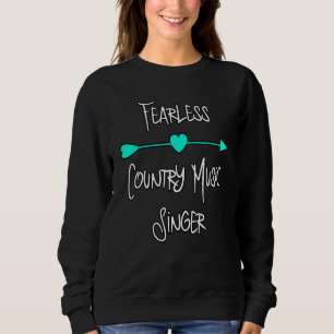 Sudadera Cantante de música country intrépida ama cantar vo