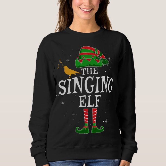Sudadera Cantante de Navidades familiares del anciano que c (Anverso)