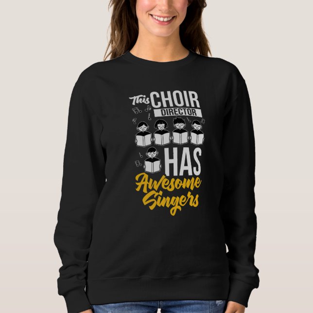 Sudadera Cantante musical de Choir Director Notas Enseñanza (Anverso)
