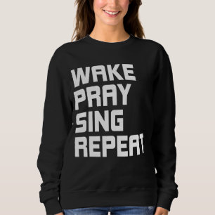 Sudadera Cantante musical de repetición Wake Pray