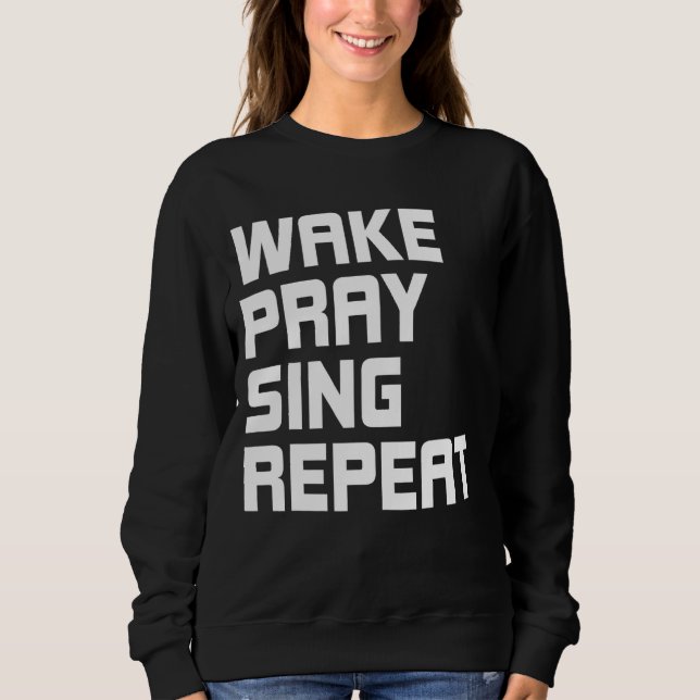 Sudadera Cantante musical de repetición Wake Pray (Anverso)