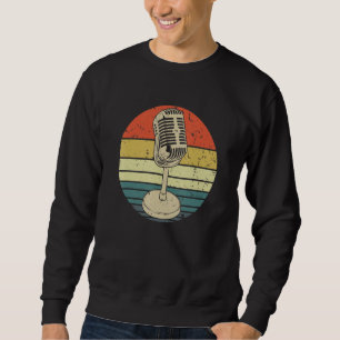 Sudadera Cantante Vocalista Músico Divertido Retro Micrófon