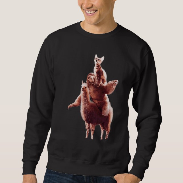 Sudadera Canto corriendo eslogan llama a Nap Sloth perezoso (Anverso)