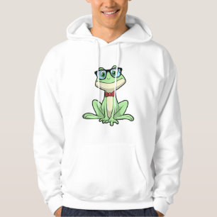 Sudadera Canto de lentes de vidrio de nerd de rana