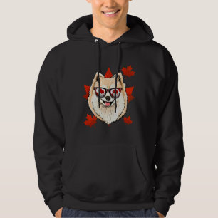 Sudadera Canto patriótico de hoja de arce de perro de Pomer