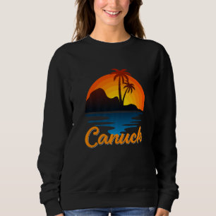 Sudadera Canuck Vancouver Palm Tree Island Sunset Canadá
