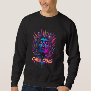 Sudadera Caótico Ciber Caos Psicodélico Vibrante Trippy Col