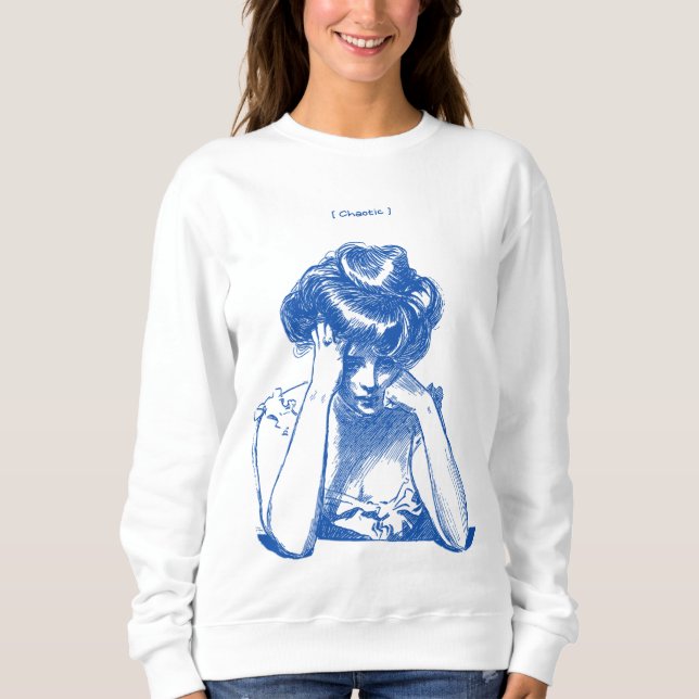 Sudadera Caótico - Estilo de esbozo retro (Anverso)