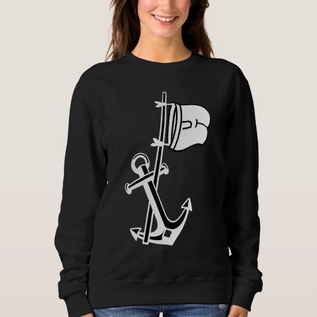 Sudadera Capacidad Ancla de Barco Capitán (Anverso)