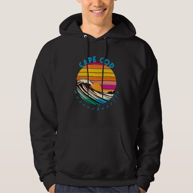 Sudadera Cape Cod Retro 1980s Style Massachusetts Beach (Anverso)