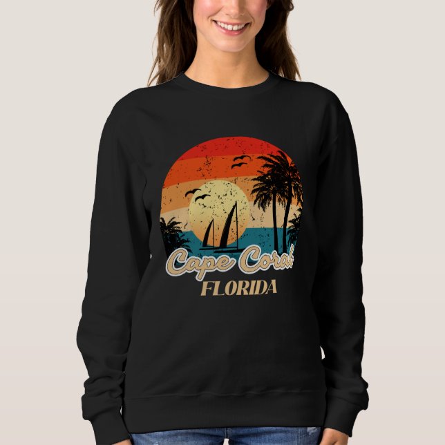 Sudadera Cape Coral Florida Souvenirs Family Road Trip Vaca (Anverso)