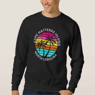 Sudadera Cape Hatteras Island Atardecer Palmeras Familia Va