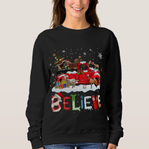 Sudadera Caperucita camionero rojo árbol de Navidad cree Sa