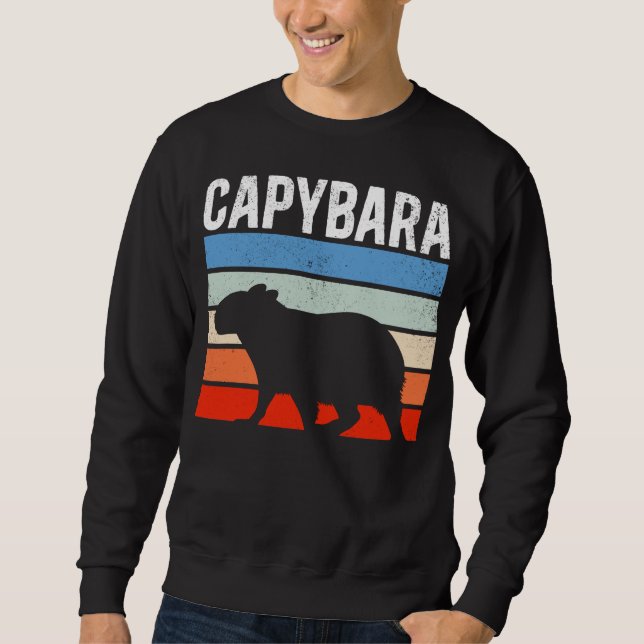 Sudadera Capibara Cute Animal Retro Vintage (Anverso)