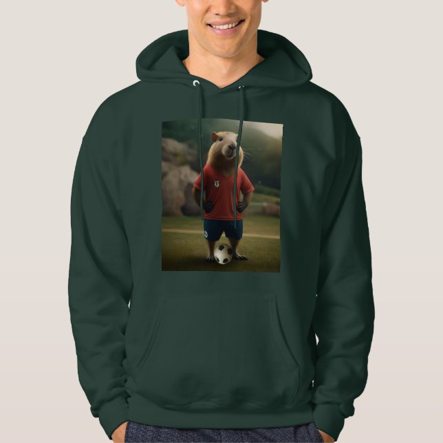 Sudadera "Capibara, goleador: ¡La estrella del fútbol más i (Anverso)