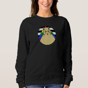 Sudadera Capibara LGBTQIA+ en Arcoíris de Orgullo Aliado Re
