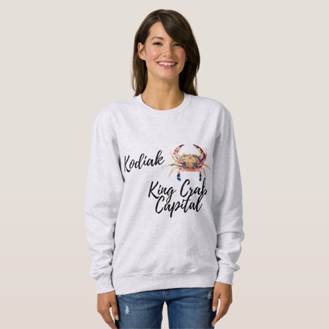 Sudadera Capital del cangrejo de Kodiak (Anverso completo)