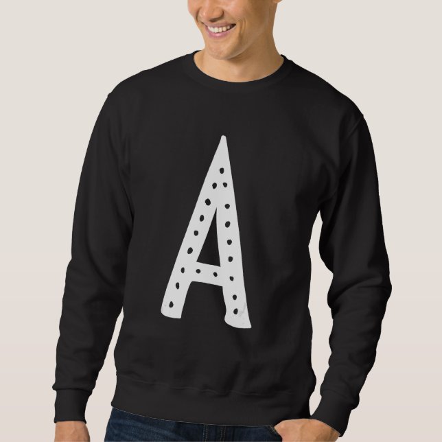 Sudadera Capital Letter A Monogram Initial Alphabet (Anverso)