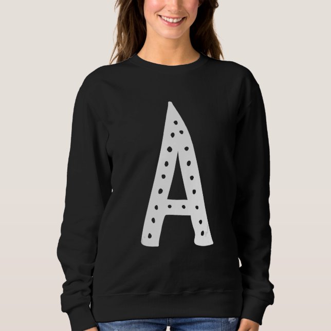 Sudadera Capital Letter A Monogram Initial Alphabet (Anverso)