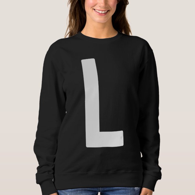 Sudadera Capital Letter L Monogram Norwester Font Initial A (Anverso)