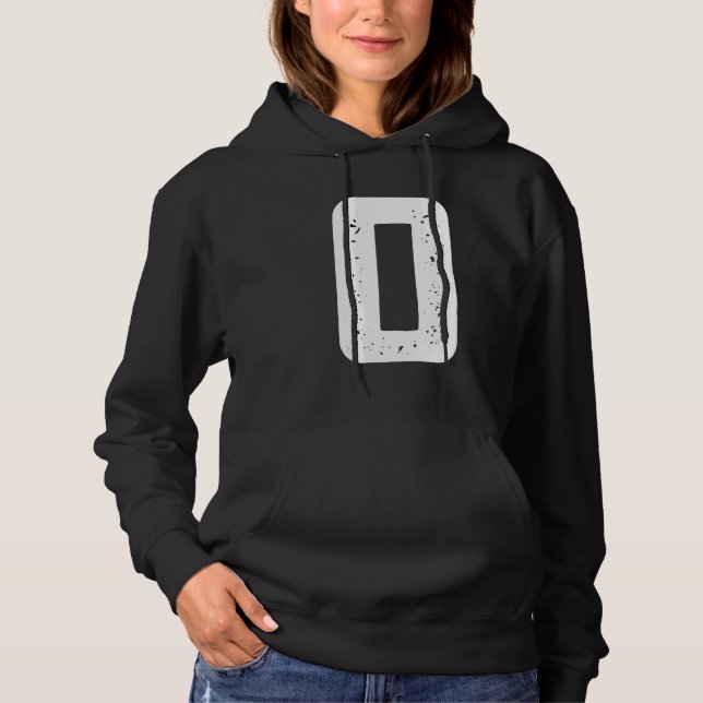 Sudadera Capital Letter O Initial Monogram Grunge Font Alph (Anverso)