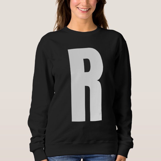 Sudadera Capital Letter R Monogram Anton Font Initial Alpha (Anverso)