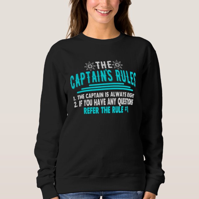 Sudadera Capitán Barco Marinero Marinero Mar (Anverso)