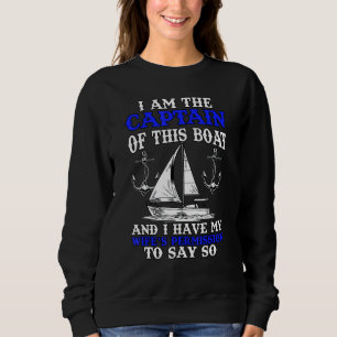 Sudadera Capitán Bote Marido Vela Sailor Seafare