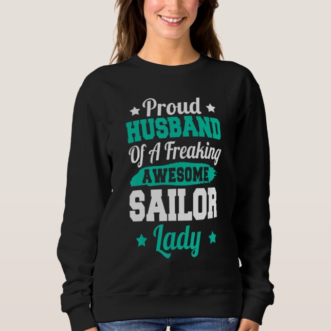 Sudadera Capitán Bote Naval Naval en barco Marido (Anverso)