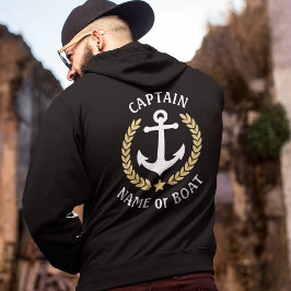 Sudadera Capitán de Ancla Náutica Nombre de barco Laurel de