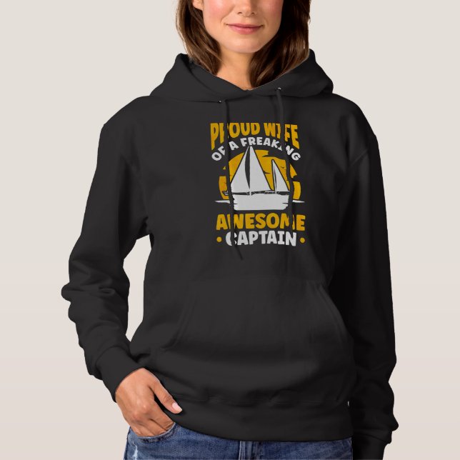 Sudadera Capitán de barco velero de la esposa del capitán S (Anverso)