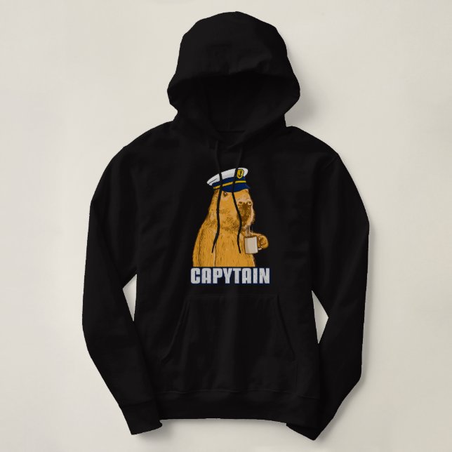 Sudadera Capitán de bote Capybara (Diseño del anverso)