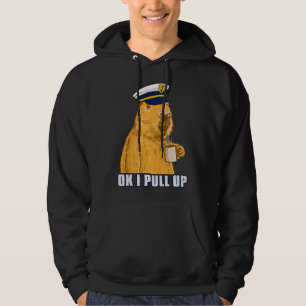 Sudadera Capitán de bote masculino Capybara Ok me levanto c