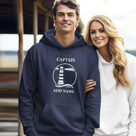 Sudadera Capitán de faro náutico o Marina de nombre de barc